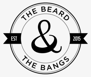 The Beard & The Bangs Logo - Clock With Transparent Background