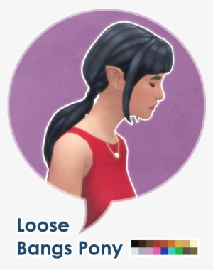 Loose Bangs Pony By Leh Gaming - Twin Tails Sims 4