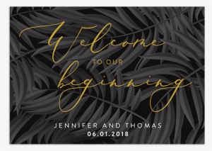 Palm Beach - Welcome Board - Calligraphy