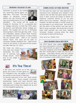 March 2013 Flash Newsletter Page - Newsletter