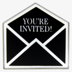 You're Invited Pin - Email Icon Vector Black