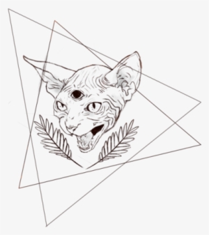 Tumblr Oshqbvtk5z1vvdc19o1 500 - Cat Head Triangle Tattoo