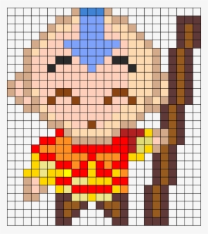 Aang Perler Bead Pattern / Bead Sprite - Aang Perler Beads