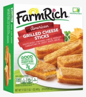 Grilled Cheese Sticks, Bean Dip Bites, Sweet Onion - Farm Rich Breaded Mozzarella Sticks - 24 Oz Box
