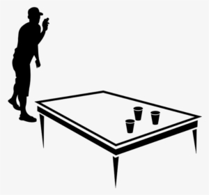 Beer Pong Silhouette - Beer