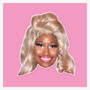 Happy Nicki Minaj Mask - Nicki Minaj Rainbow Hair