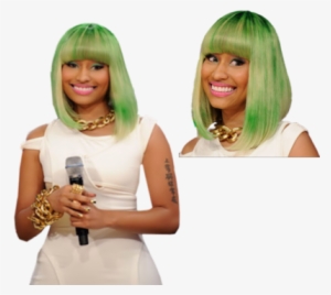 The - Nicki Minaj Green Hair Transparent