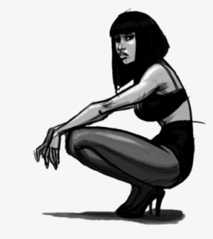 Png Library Download Beets Drawing Nicki Minaj - Black And White Nicki Minaj