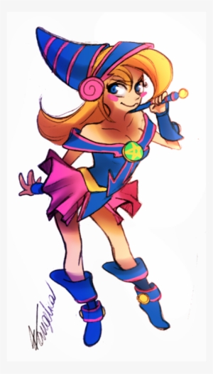 A Really Quick And Super Bright Dark Magician Girl - Cartoon