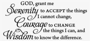 Serenity Prayer Wall Decal - Serenity Prayer Black And White - 451x451 ...