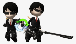 Black Suit Zoom In Image - Aot Skins Black Suit