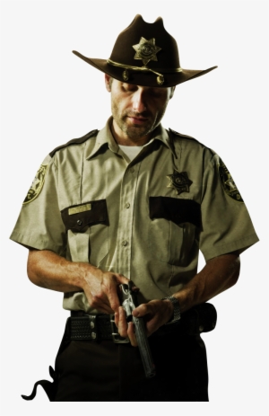 The Walking Dead Zombie Png Banner Transparent Library - Walking Dead Rick Cop