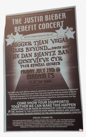 Justin Bieber Exhibit Museum Drum Kit Fundraisingposter - Museum