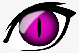 Anime Clipart Pink Cat - Yellow Cat Eyes Transparent