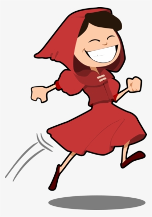 Drawing Hops Beer Jumping - Little Red Riding Hood Cartoon