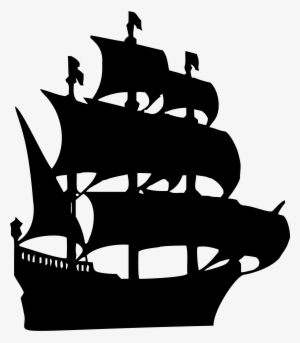 Ship Silhouette Png Svg Library - Pirate Ship Silhouette