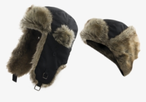 Winter Hat With Fur Trim - Fur