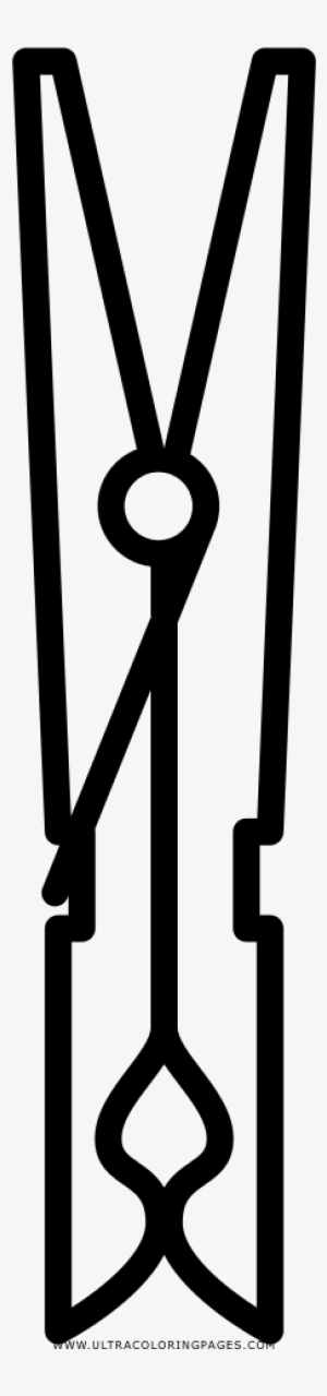 Clothespin Coloring Page - Line Art