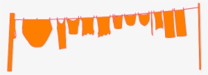 Vintage Clothespin Png - Clothes On Rope Png