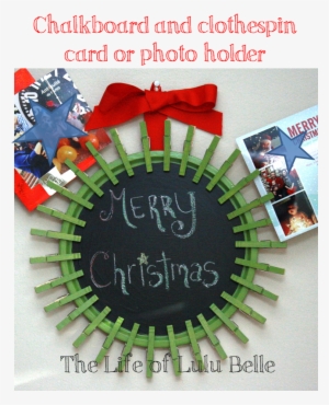 Chalkboard Clothespin Card Holder - Necklace