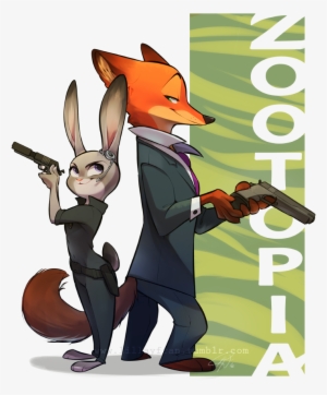 Nick Wilde Of Zootopia Police Department Lillayfran - Zootopia Gun ...