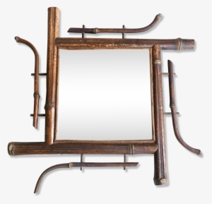 Beveled, Square Mirror Frame Bamboo, 20 Years - Miroir Carré Vague 23 Par 23 Cm Pour Mosaïque