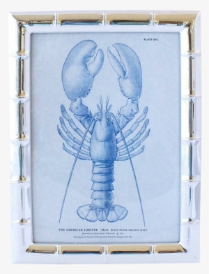 Plantation Bamboo Frame - Red American Lobster Oval Ornament