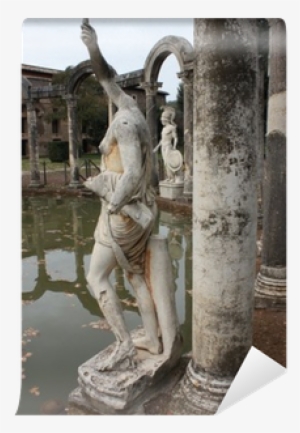 Greek Statues At Villa Adriana In Tivoli Wall Mural - Hadrian's Villa