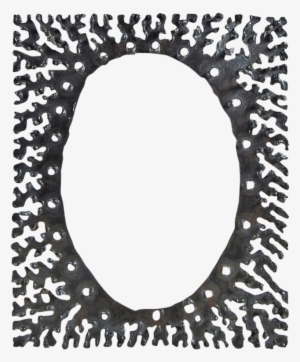 Brutalist Iron Picture Or Mirror Frame - Circle
