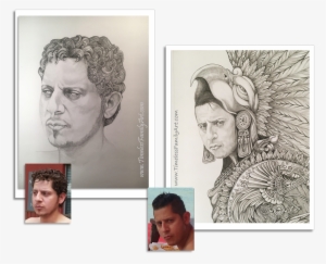 Aztec & Greek Statue Pencil Drawing For Margaret By - Sketch