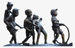 Statue, Bronze, Children, Play, Art, Bronze Figure - Sculpture