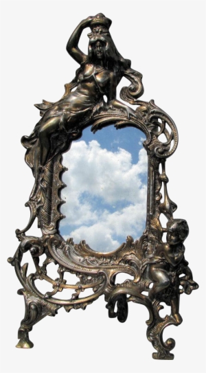 Clip Art Library Stock Antique Mirror Or Picture Frame - Mirror