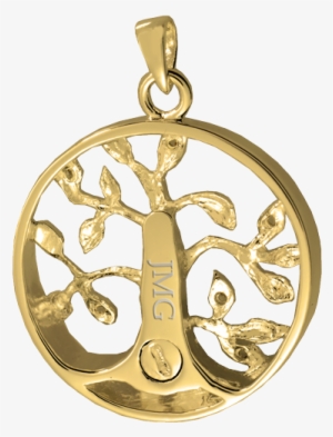 Tree Of Life Cremation Jewelry Back Urn Opening And - Tree Of Life Gold Png Transparent