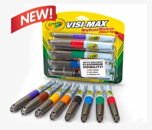 Maximize Classroom Visibility - Crayola - 8 Visi-max Dry Erase Markers