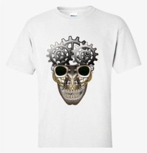 Steampunk Gear Head Skull Fashion Apparel - Skull