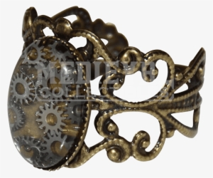 "victorian Steampunk Gear Ring"