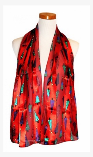 Christmas Tree Satin Scarf - Christmas Tree
