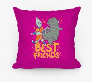 Best Friends Jet Jaguar & Godzilla Pillow - If You Love Me You Ll Let Me Sleep