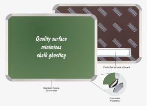 Chalk Board Aluminium Frame 2400x1200mm - Parrot 2000x1200mm Non-magnetic Chalk Board