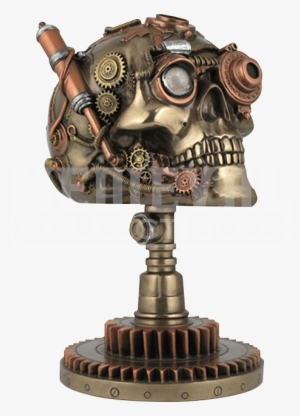 Steampunk Skull On Gear Stand