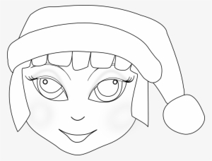 Christmas Elf Anime Black White Line Art Xmas Holiday - Coloring Book