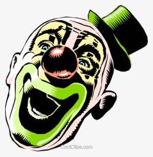 Cartoon Clown Royalty Free Vector Clip Art Illustration - Clown With Little Hat