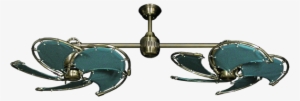 Picture Of Twin Star Iii Antique Brass With 30" Nautical - Ceiling Fan