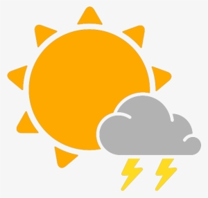 Simple Weather Icons Thunderstorms Svg Vector Public - Sun Icon Png