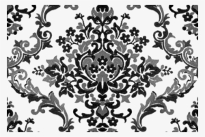 Black Vintage Floral Wallpaper Pattern » 4k Pictures - Rosa Mit Monogramm Vintager Damast Postkarte