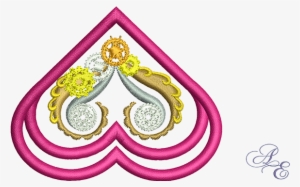 A Heart Shaped Book Mark Decorated With Steampunk Gears - Heart-shaped