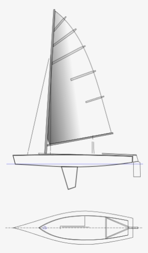 Silhouette D'un Sharpie 9 M2 - Sail