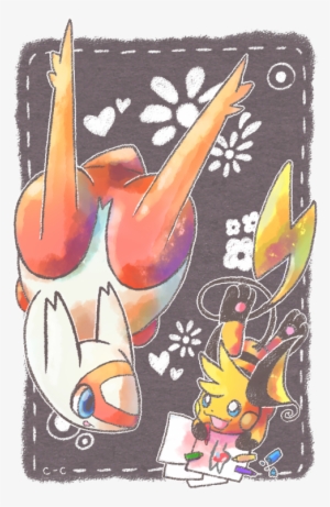 Latias Raichu - Painting