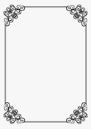 Kerawang Warisan - Border Design Black And White Simple