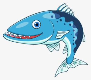 Clip Art Royalty Free Great Cartoon Stock Illustration - Barracuda Cartoon